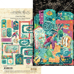 Graphic 45 - Seas the Day Chipboard Pieces Tags and Frames (4503026)