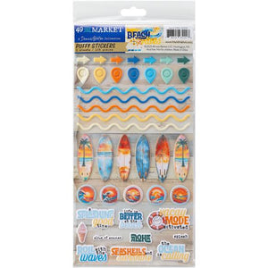 49 and Market Beach Vibes Puffy Stickers (DBV-32208)