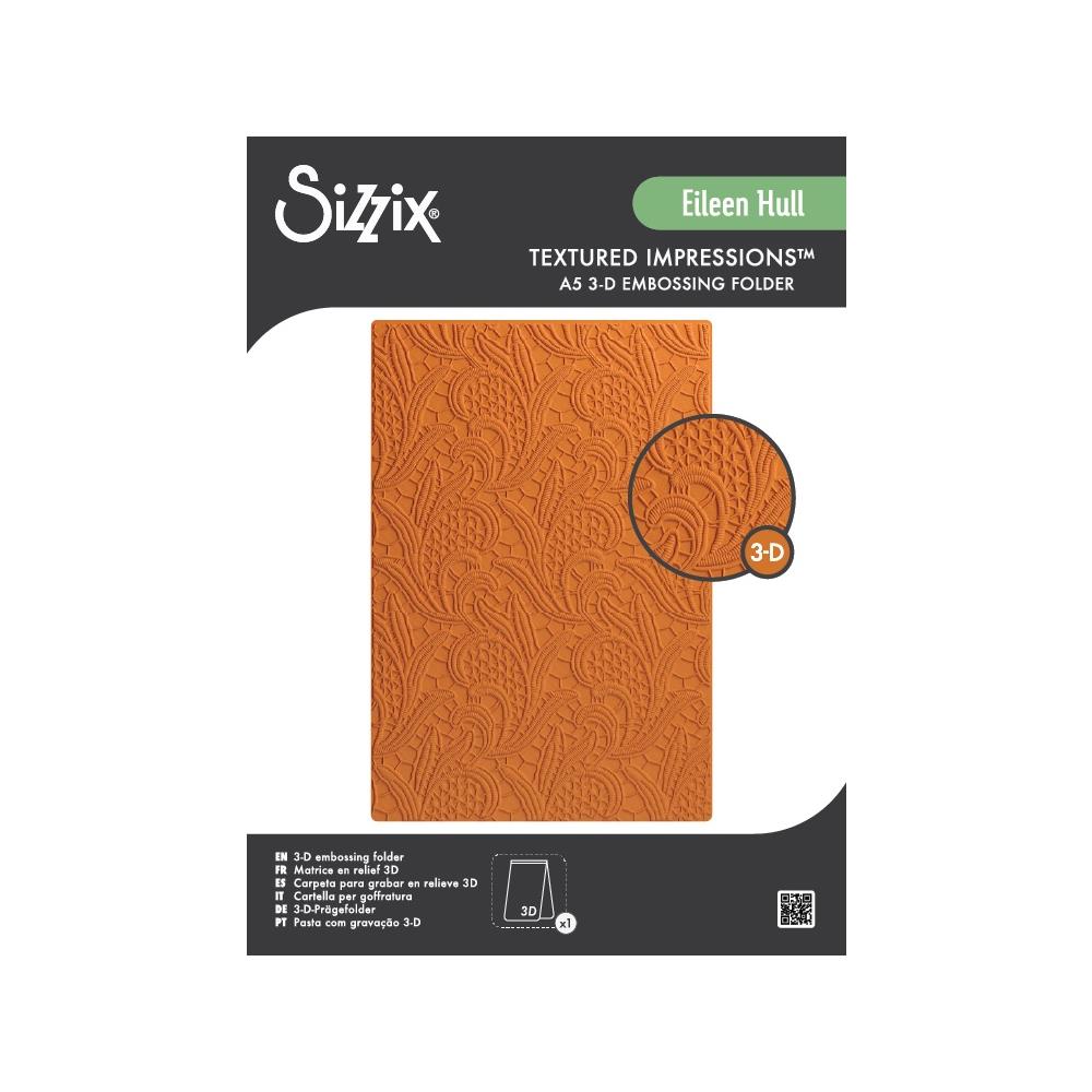 Sizzix Thinlits Eileen Hull Lacy Leaves A5 3d Embossing Folder