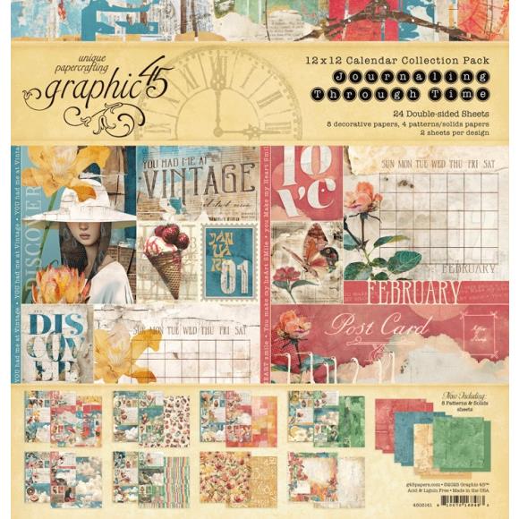 Graphic 45 Journaling Through Time Collection Pack 12x12