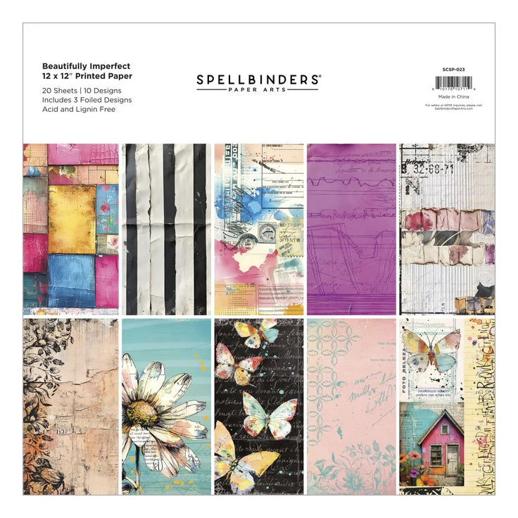 Spellbinders Beautifully Imperfect 12x12 Printed Paper (SCSP-023)