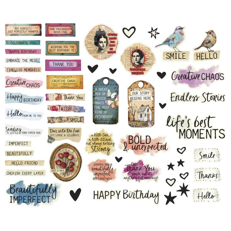 Spellbinders Beautifully Imperfect Die Cuts 110 pieces (SCSE-025)
