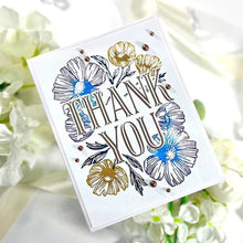Load image into Gallery viewer, Spellbinders Paper Arts BetterPress Letterpress Registration Press Plates Thank You Blooms (BPR-001)