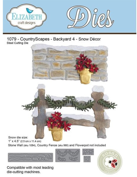 Elizabeth Craft Designs Dies CountryScapes Backyard 4 - Snow Decor