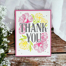 Load image into Gallery viewer, Spellbinders Paper Arts BetterPress Letterpress Registration Press Plates Thank You Blooms (BPR-001)