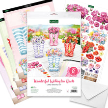 Load image into Gallery viewer, Katy Sue Wonderful Wellington Boots Card Making Kit