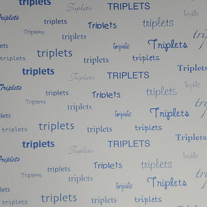 Scrappin' Twins 12x12 Scrapbook Paper Triplets Blue (TWP-06)