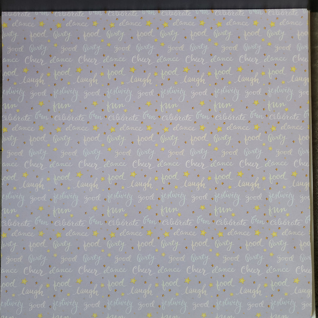 PSX Paper Designs 12x12 Scrapbook Paper Celebrate Pattern (SB145S)