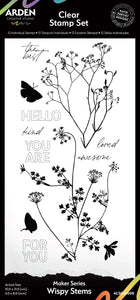 Arden Creative Studio Maker Series Wispy Stems 4 in x 8 in Clear Stamp Set (ACSCS0008)