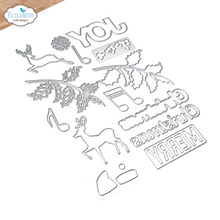 Load image into Gallery viewer, Elizabeth Craft Designs Splendid Season Collection Die Set Joy and Merry (2081)