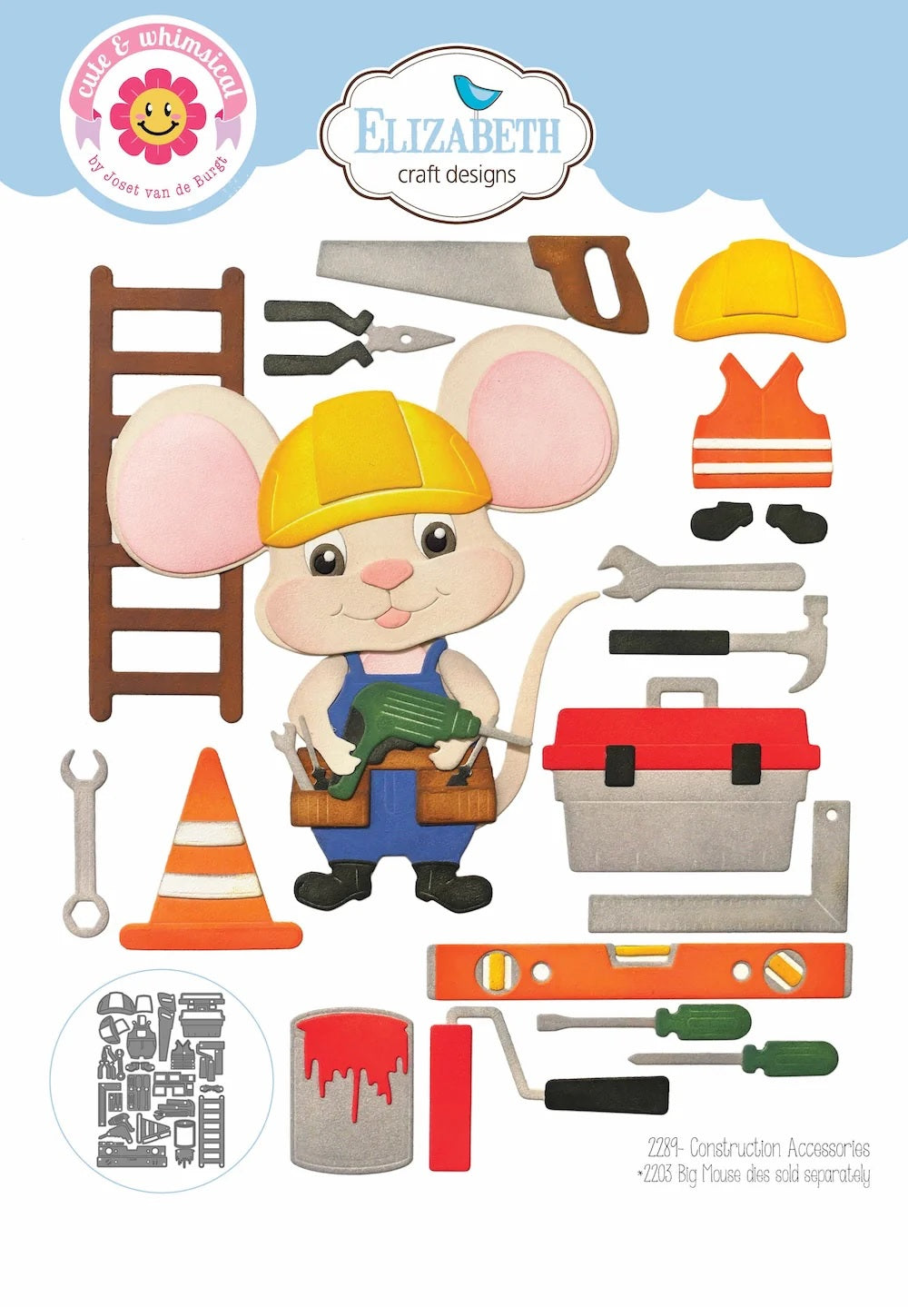 Elizabeth Craft Designs Living it Up - Construction Accessories (2289)
