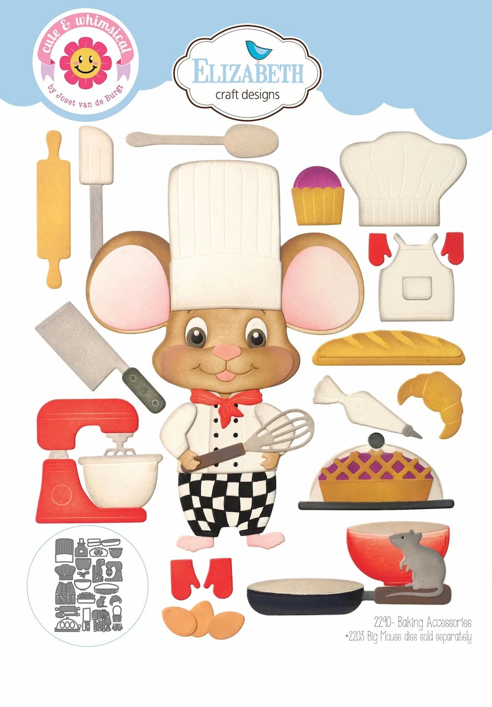 Elizabeth Craft Designs Living it Up - Baking Accessories Die Set (2290)