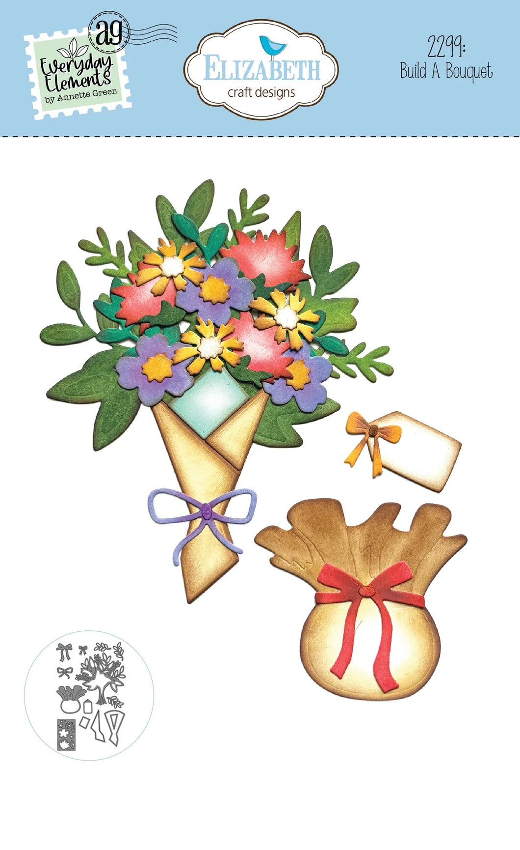 Elizabeth Craft Designs Romance Revival Collection Build a Bouquet Die set  by Annette Green (2299)