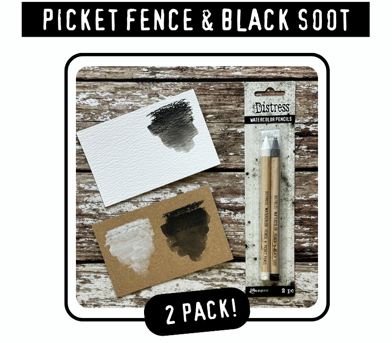 Tim Holtz Distress Watercolor Pencils Black & White Set (TDH83573)