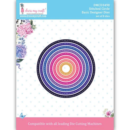 Dress My Craft Stitched Circle Basic Designer Dies (DMCD3498)