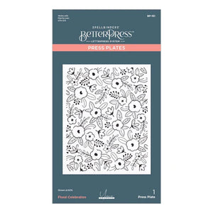 Spellbinders Paper Arts Floral Celebration BetterPress and Stencil Bundle (BD-0835)