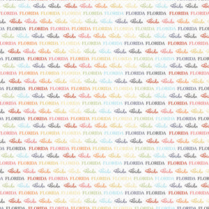 Scrapbook Customs 12x12 Scrapbook Paper Florida Travel Journal Paper (36659)