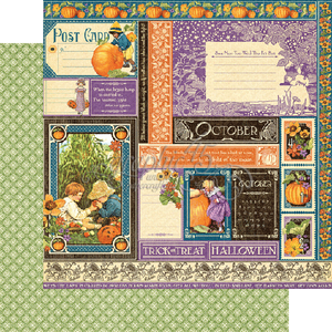 Graphic 45 12" x 12" Scrapbook Paper Children's Hour Collection October Collective  (4501240)