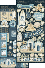 Load image into Gallery viewer, Graphic 45 The Beach is Calling Collection Sticker Sheet (4502803)
