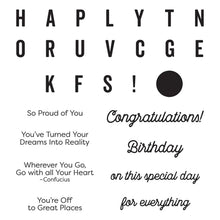 Load image into Gallery viewer, Spellbinders Paper Arts Clear Stamps Open Road Sentiments (STP-066)