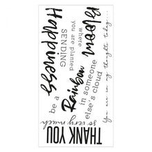 Load image into Gallery viewer, Sizzix Clear Stamp Set Sunnyside Sentiments #1 (665403)