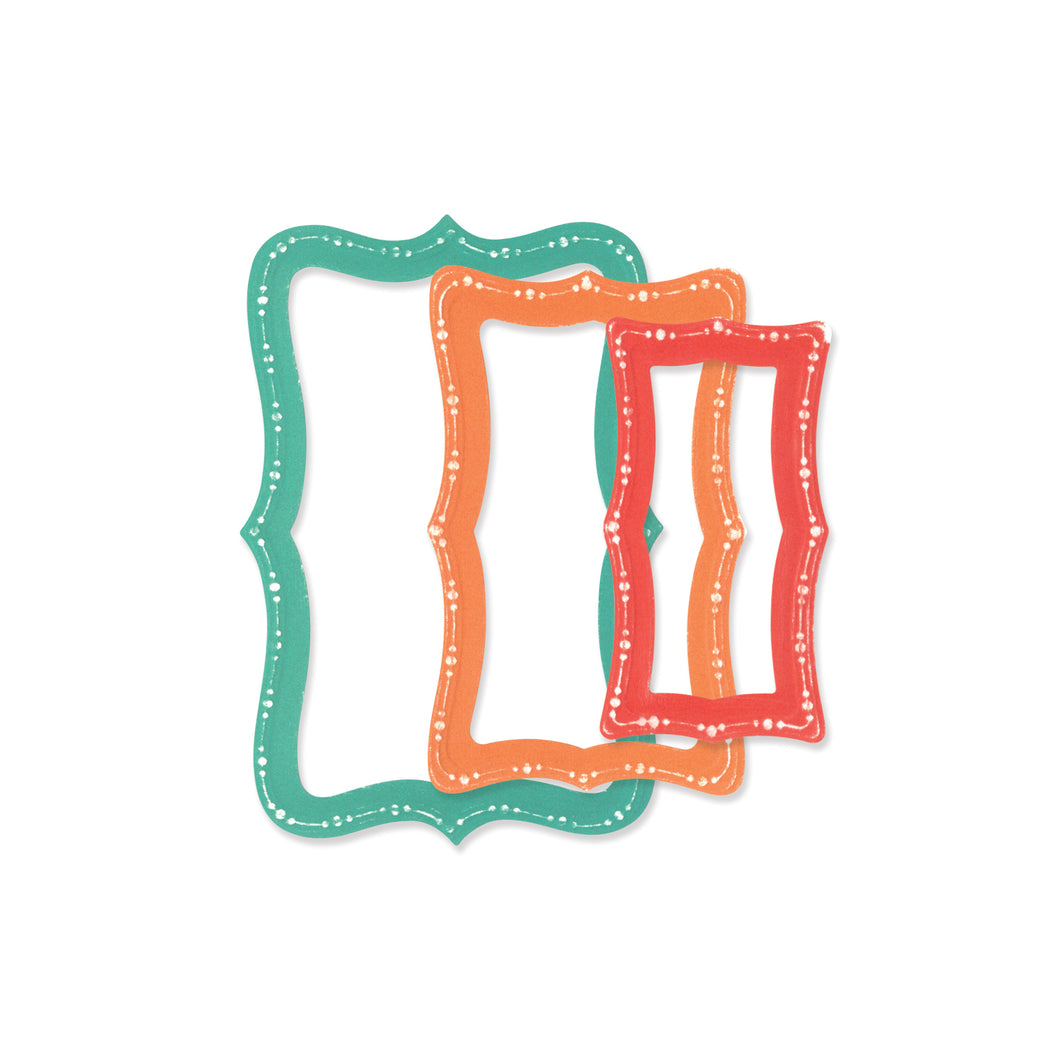 Sizzix® Framelits Die Set Fanciful Framelits Doris Dotted Top Note (666552)