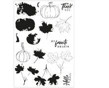 Load image into Gallery viewer, Sizzix A5 Clear Stamps 16PK w/7PK Framelits Die - Pencil Line Harvest by 49 and Market (666709)