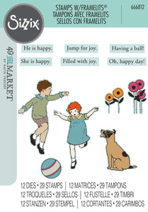 Sizzix by 49 and Market 29PK w/12PK Framelits - Play Time  (666812)