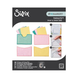 Sizzix Thinlits Set 10/Pkg, Pockets Snap and Swap by 49 and Market (666877)