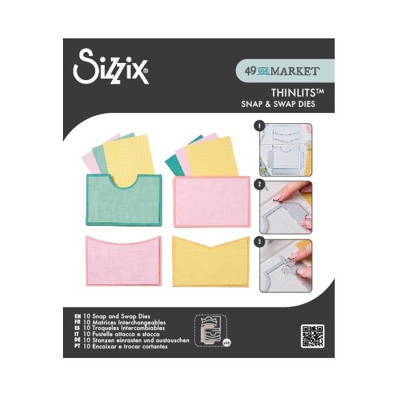 Sizzix Thinlits Set 10/Pkg, Pockets Snap and Swap by 49 and Market (666877)