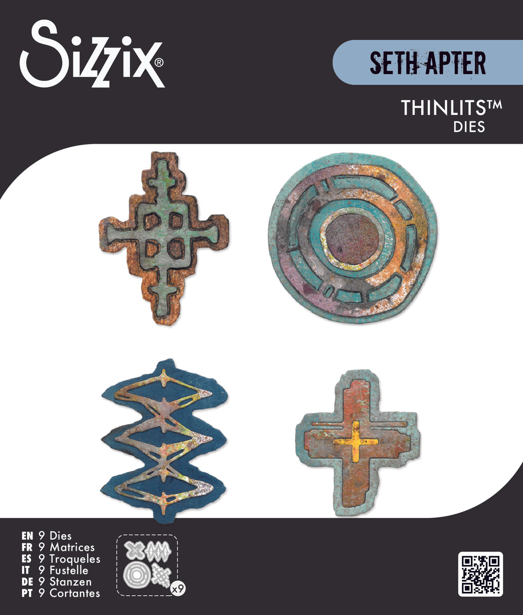 Sizzix Thinlits Die Set 4PK Roundabouts #1 by Seth Apter  (666907)