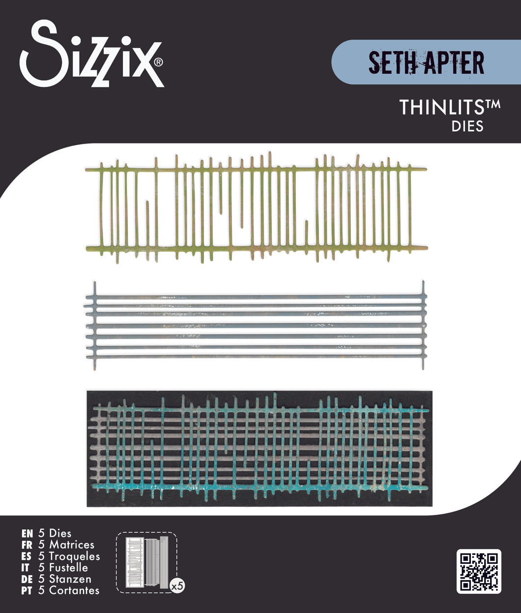 Sizzix Thinlits Die Set 5PK Tracks by Seth Apter (666908)