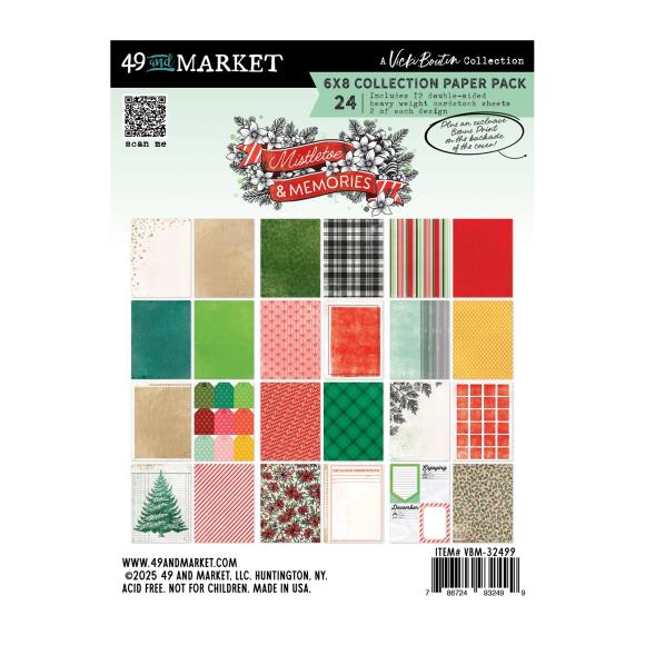 49 and Market Vicki Boutin Mistletoe and Memories 6x8 Paper Pack