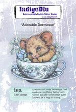 Load image into Gallery viewer, IndigoBlu A6 Red Rubber Stamp Adorable Dormouse