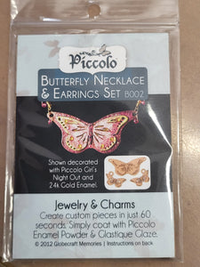 Globecraft Memories Butterfly Necklace & Earrings Set (B002)
