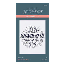 Load image into Gallery viewer, Spellbinders Paper Arts BetterPress Letterpress Press Plates Most Wonderful Time (BP-066)
