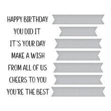 Load image into Gallery viewer, Spellbinders BetterPress Press Plate & Die Set Cheers to You Sentiments (BP-162)
