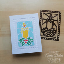 Load image into Gallery viewer, Creative Expressions Craft Dies by Sue Wilson Festive Stained Glass Candle (CED3264)