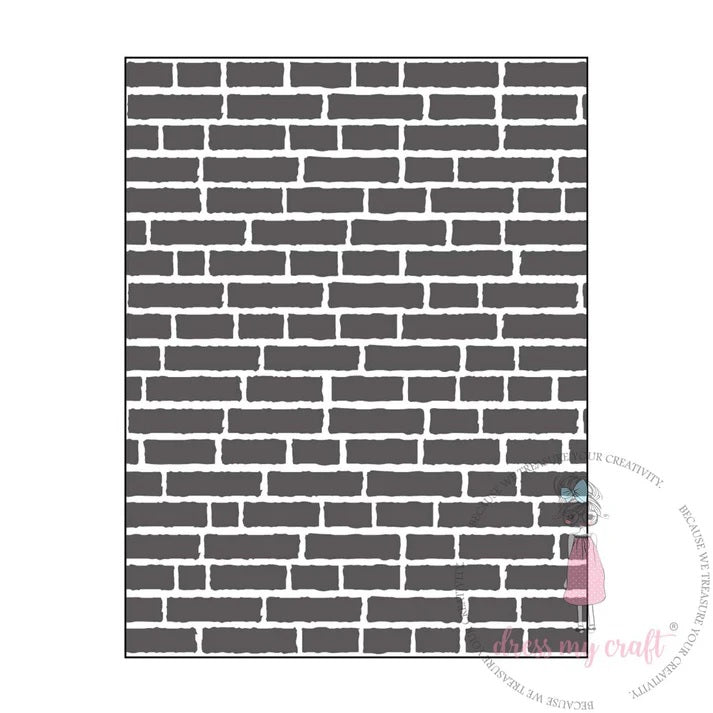 Dress my Craft Brick Wall Embossing Folder