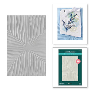 Spellbinders Embossing Folder Lined Corners by Dina Wakley (E3D-124)