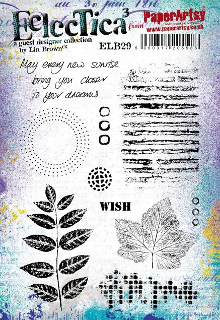 Paper Artsy Eclectica3 Rubber Stamp Set  by Lin Brown (ELB29)