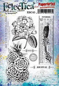 PaperArtsy Stamp Set Botanical Plates designed by Scrapcosy (ESC45)