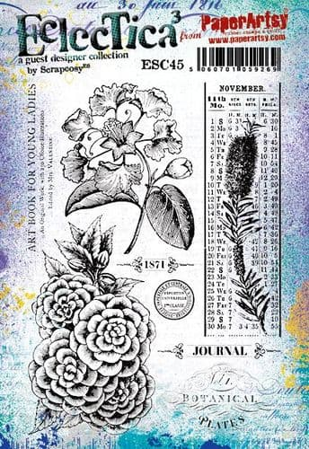 PaperArtsy Stamp Set Botanical Plates designed by Scrapcosy (ESC45)