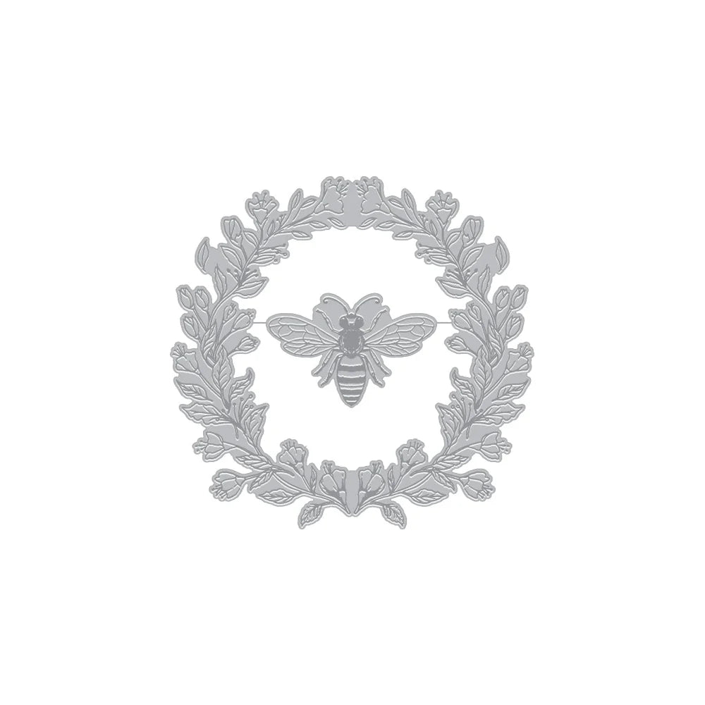 Hero Arts Letterpress + Foil Plate Antique Bee (HP103)