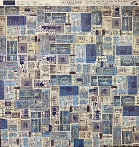 Authentique Rugged Collection 12x12 Scrapbook Paper Rugged Two (RUG002)