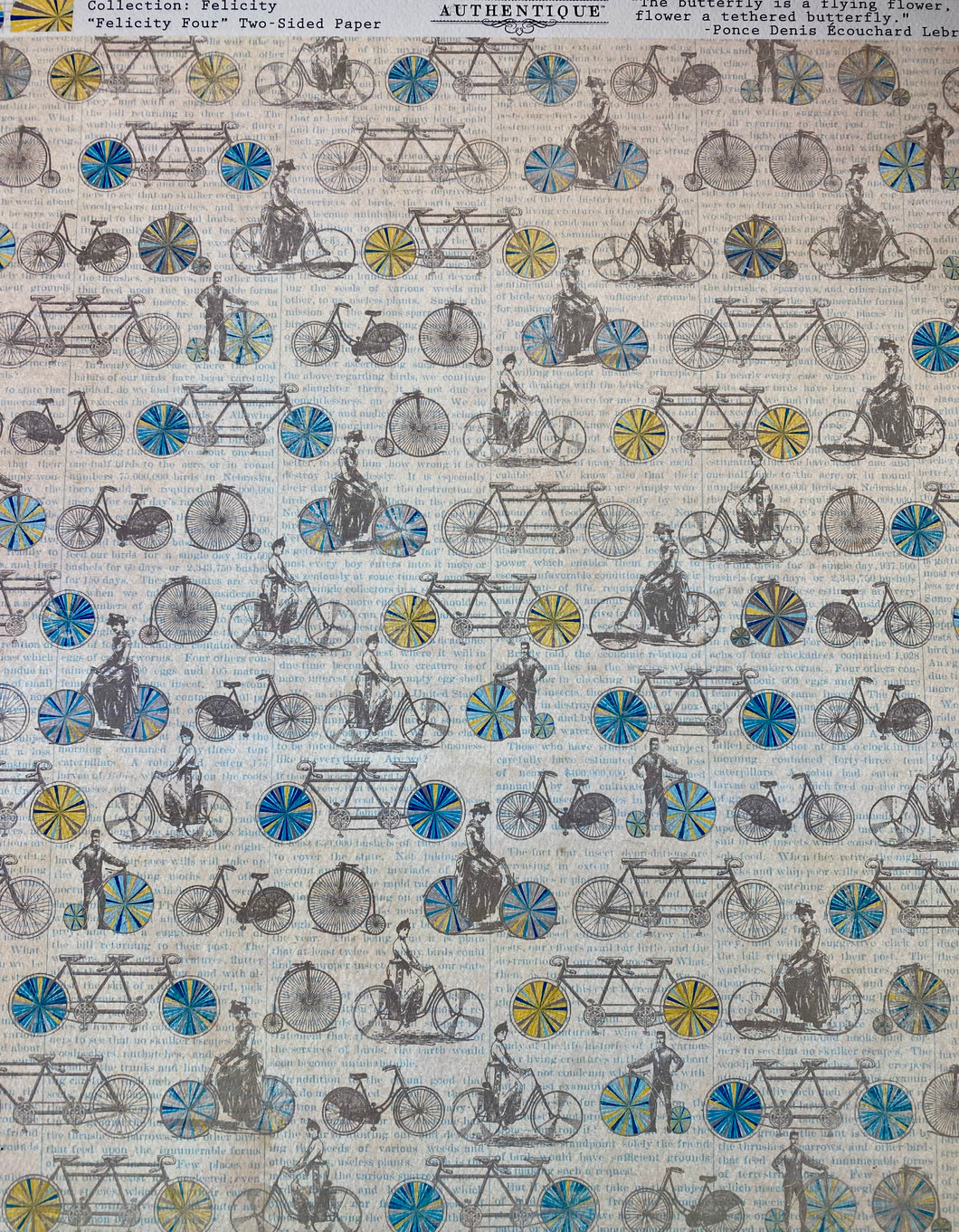 Authentique Felicity Collection 12x12 Scrapbook Paper Felicity Four (FEL004)