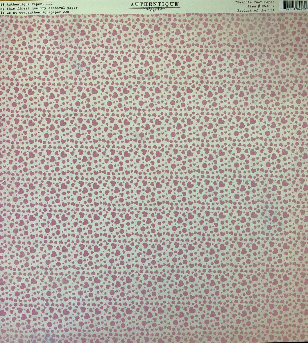 Authentique Swaddle Collection 12x12 Scrapbook Paper Swaddle Two (SWA002)