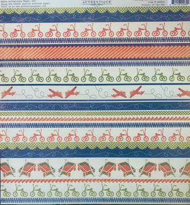 Authentique Darling Collection 12x12 Scrapbook Paper Darling Boy Three (DAB003)