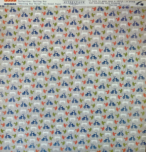 Authentique Darling Collection 12x12 Scrapbook Paper Darling Boy Three (DAB003)