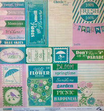 Load image into Gallery viewer, Authentique Seasons Collection 12x12 Scrapbook Paper Spring Enhancements (SEA008)
